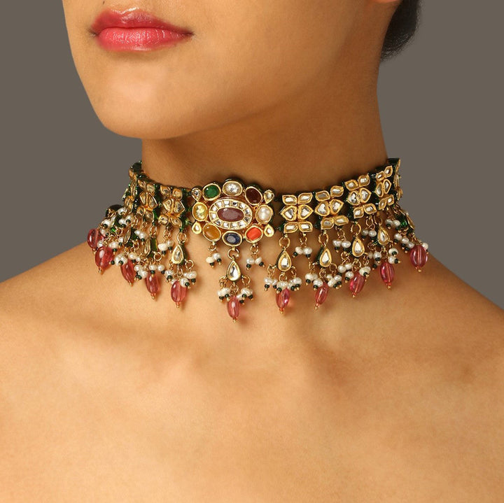 Utsavi Navratan Choker Set