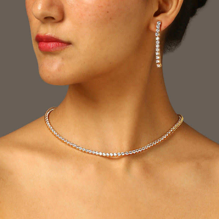 Edina Diamond Necklace Set