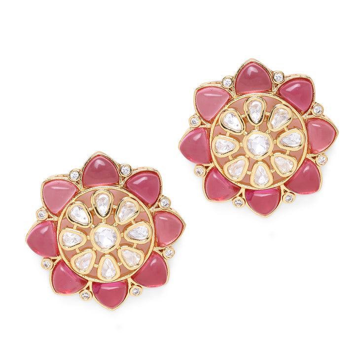 Aarya Ruby Polki Studs