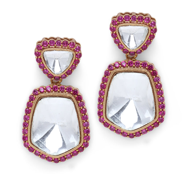 Marsha Ruby Polki Earrings