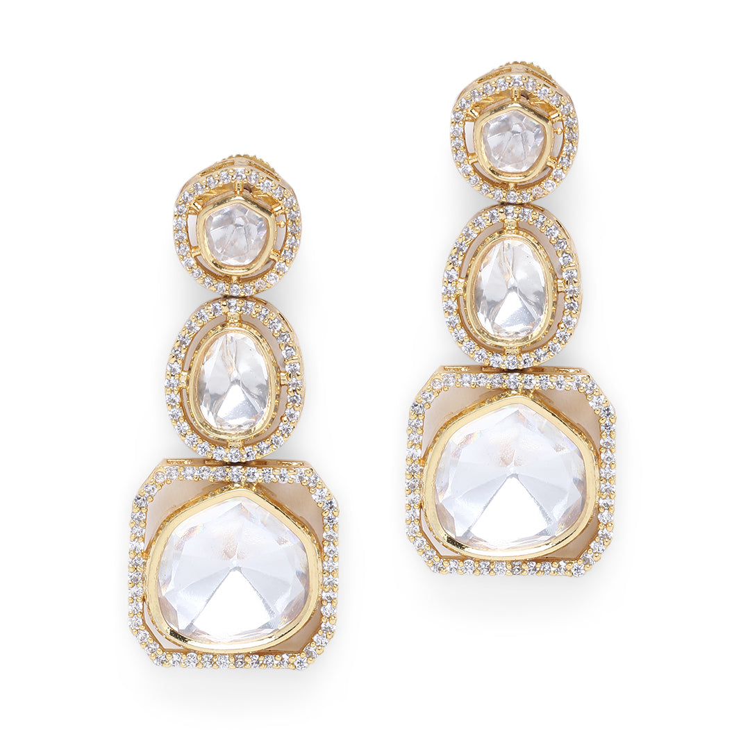 Elaine Moissanite Polki Earrings