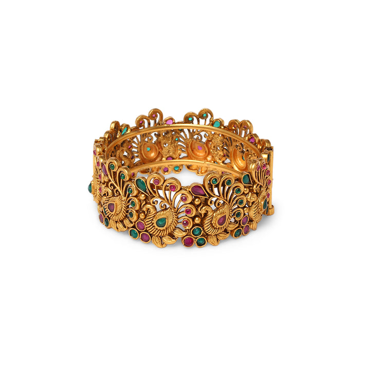 Aashirya Red and Green Traditional Kada