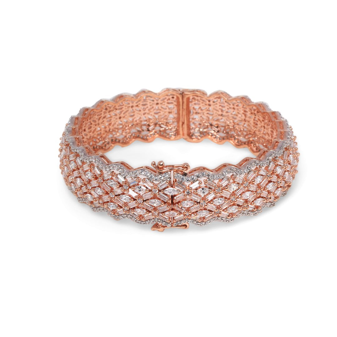 Valery Rose Gold Diamond Kada