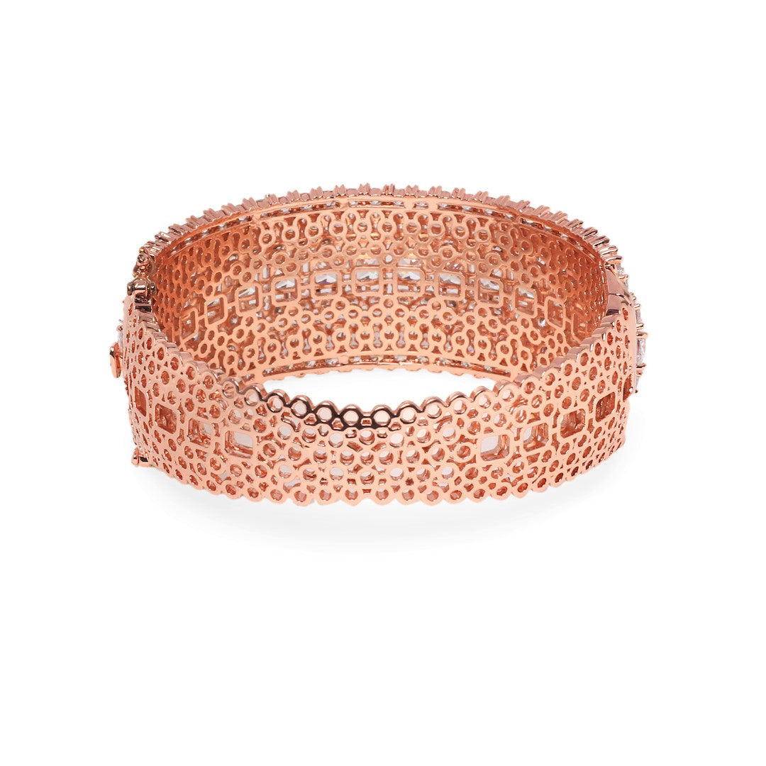 Laura Rose Gold Diamond Cuff