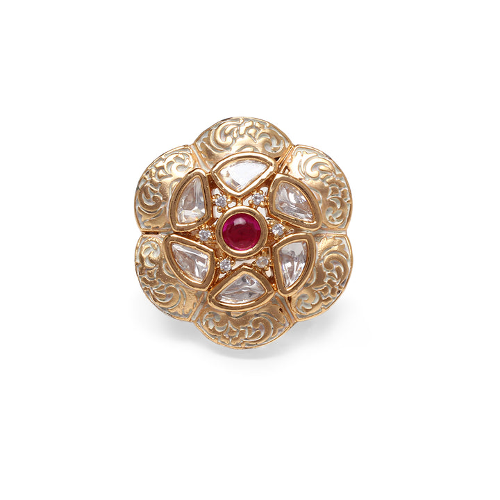 Ramani Ruby Polki Ring