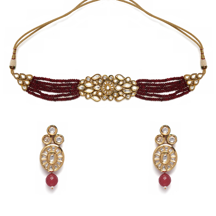 Saachi Ruby Polki Choker Set