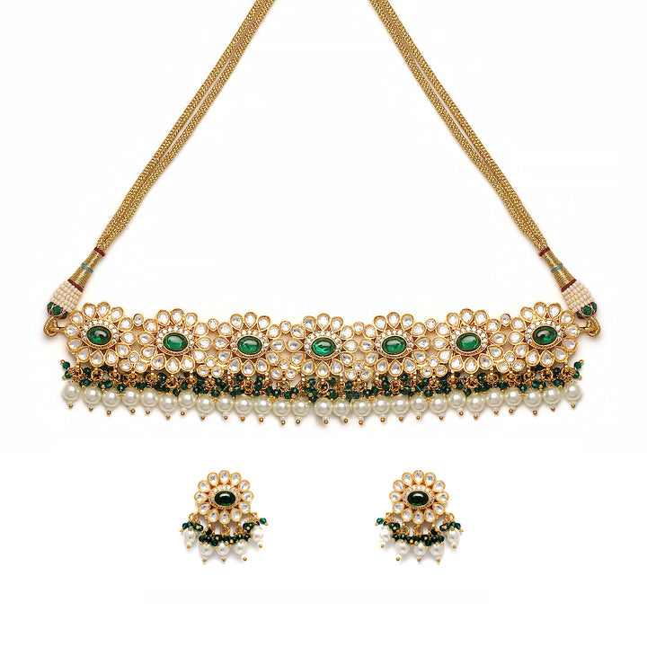 Bisma Polki and Pearl Choker Set