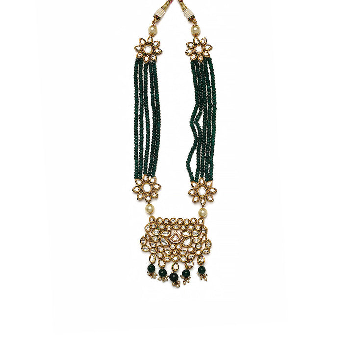 Taral Emerald Polki Necklace Set