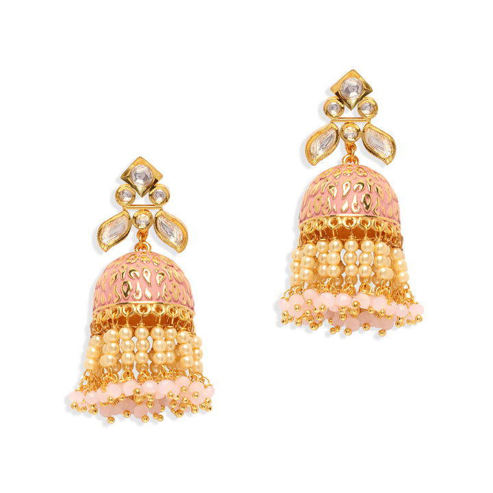 Yameena Enamel Jhumkis