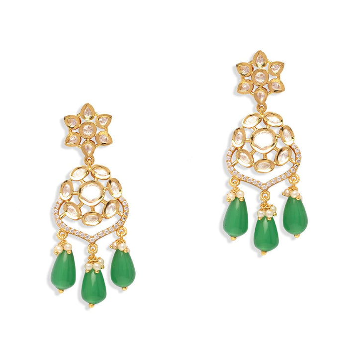 Elma Polki Earrings