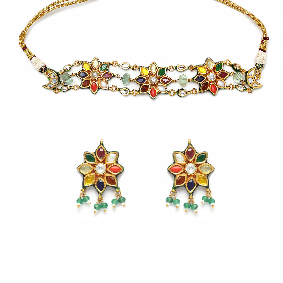 Arshia Navratan Choker Set