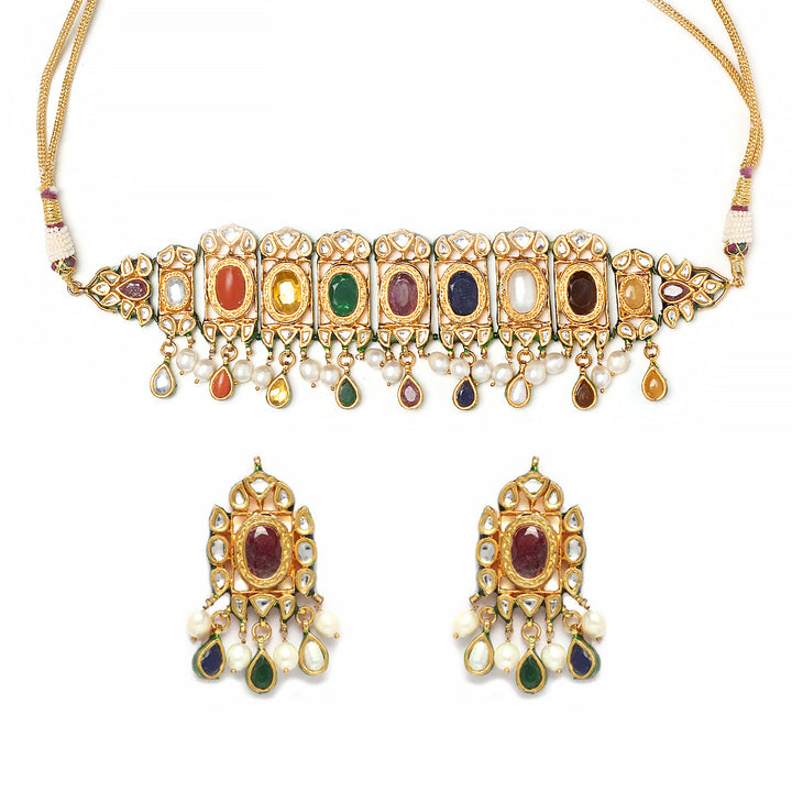 Imara Navratan Choker Set