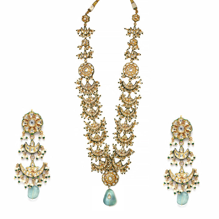 Saira Polki and Pearl Necklace Set