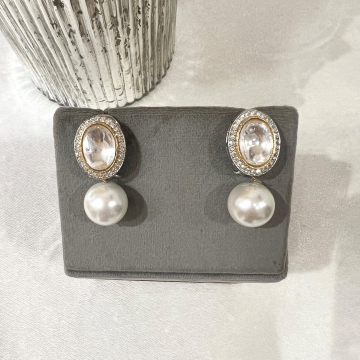 Qirat Polki and Pearl Studs