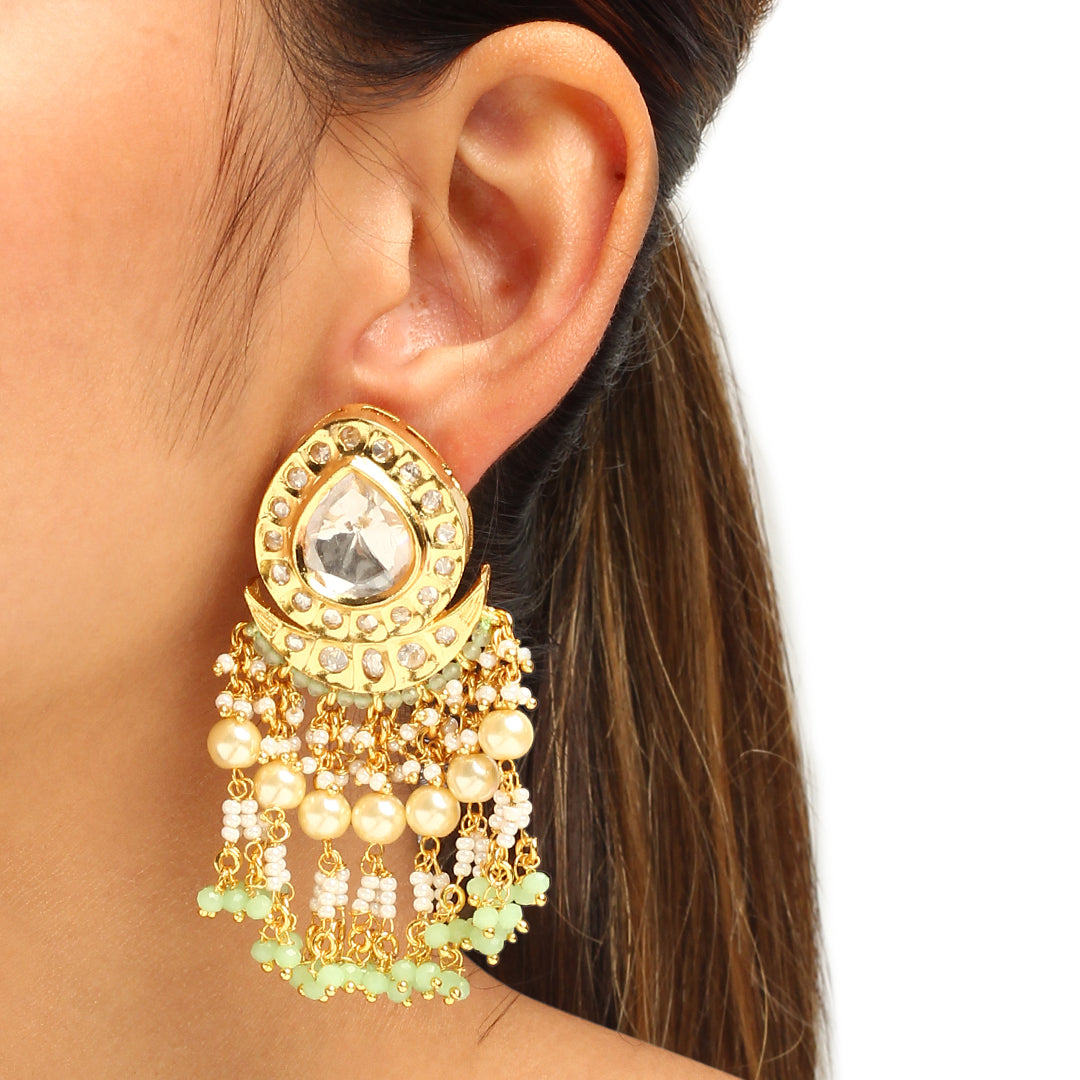 Mandira Pearl Polki Earrings