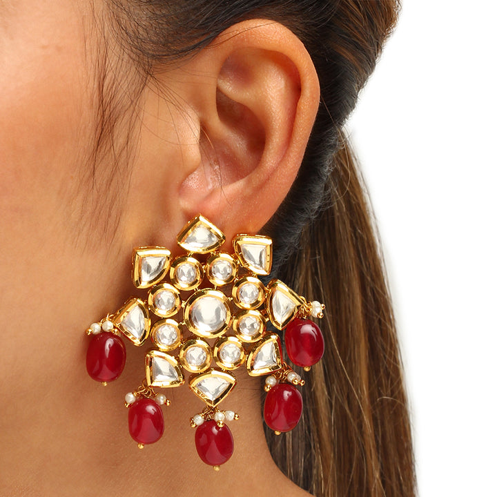 Raveena Polki Studs