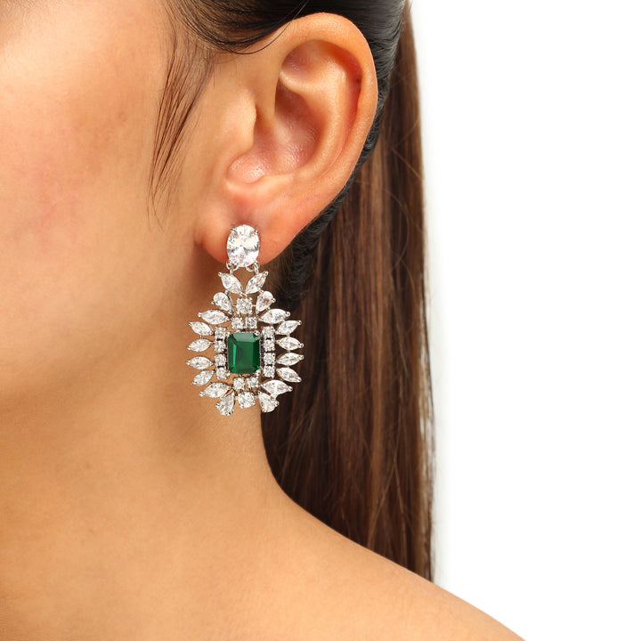 Macie Emerald Diamond Earrings