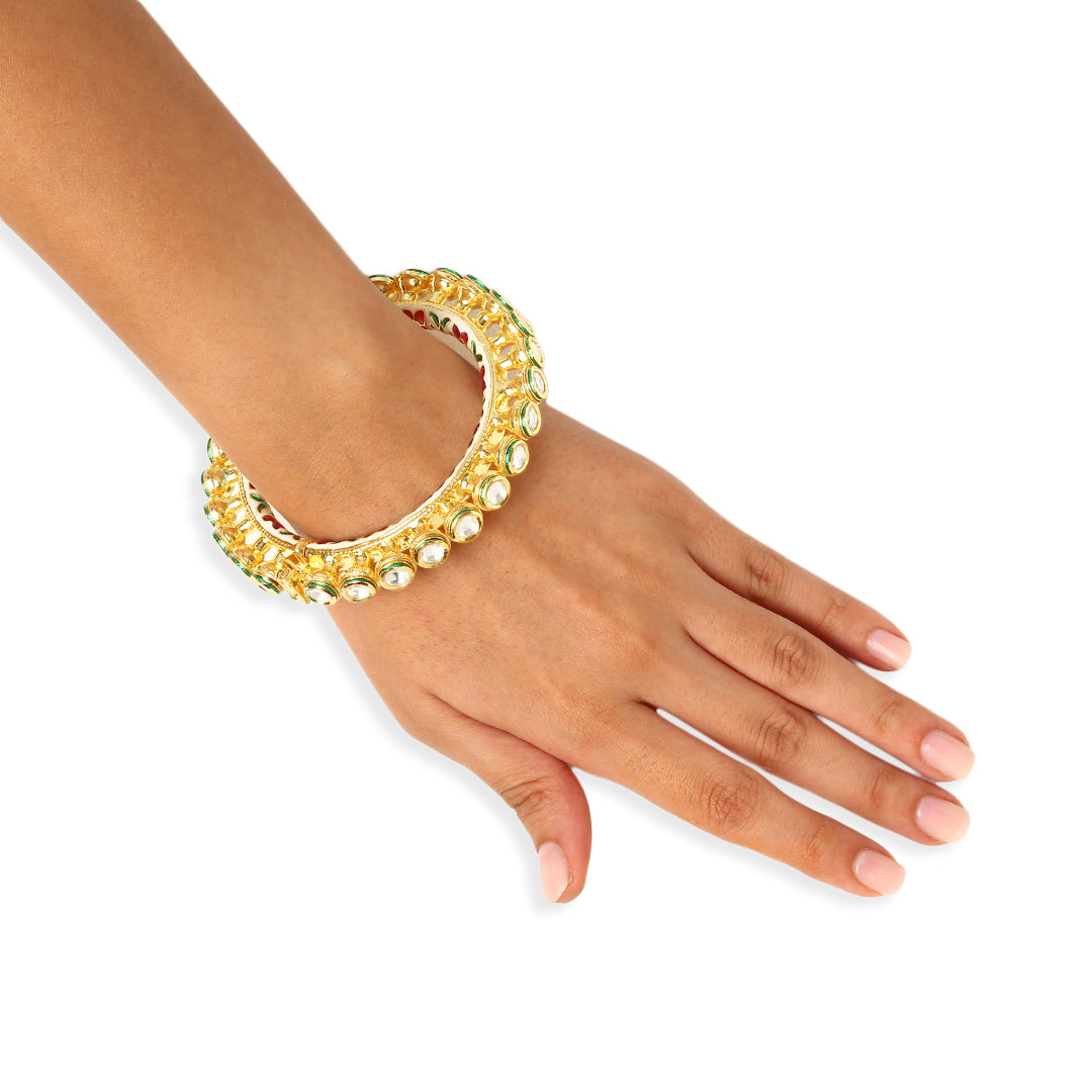 Kamali Polki Bangle Pair