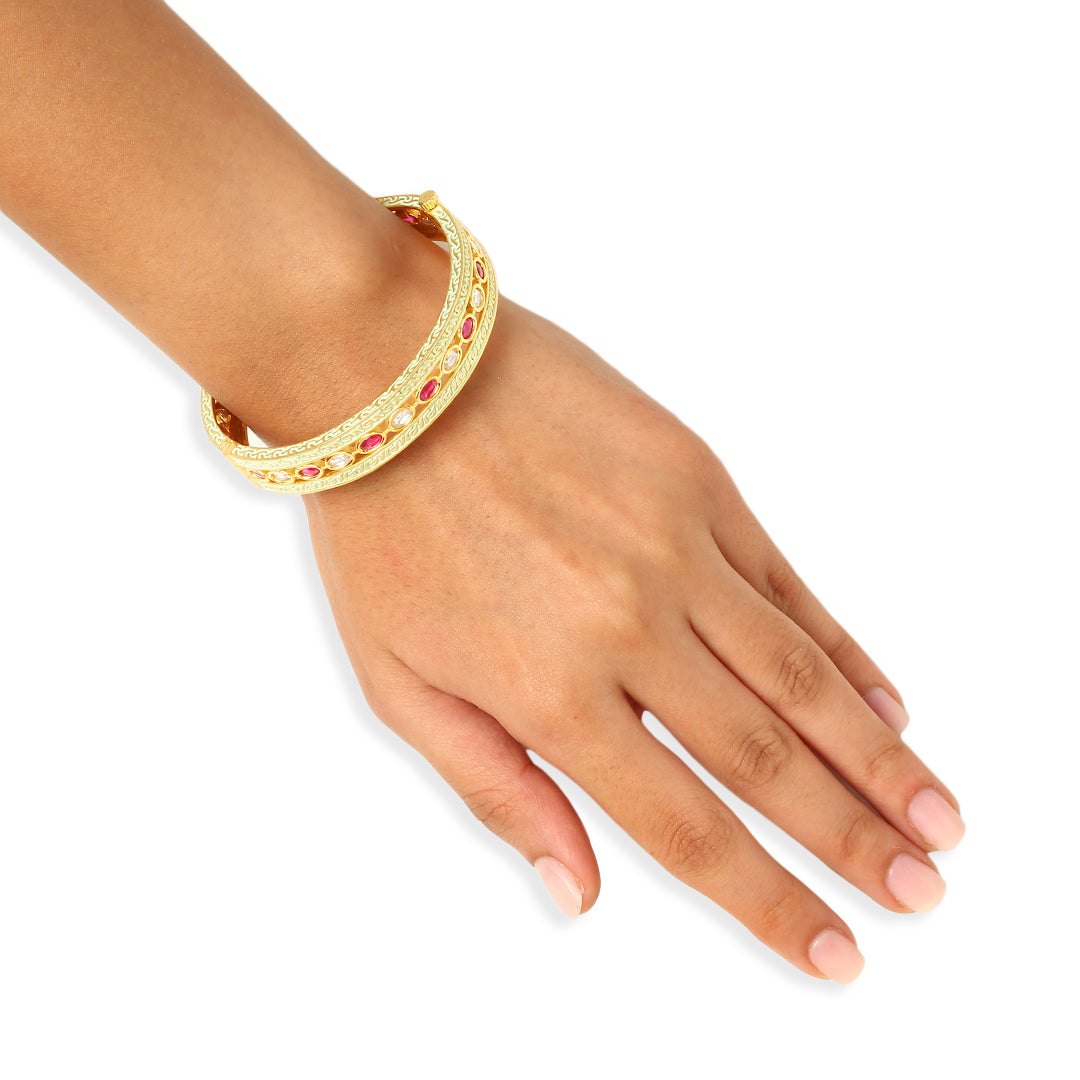 Dareen Polki Bangle Pair